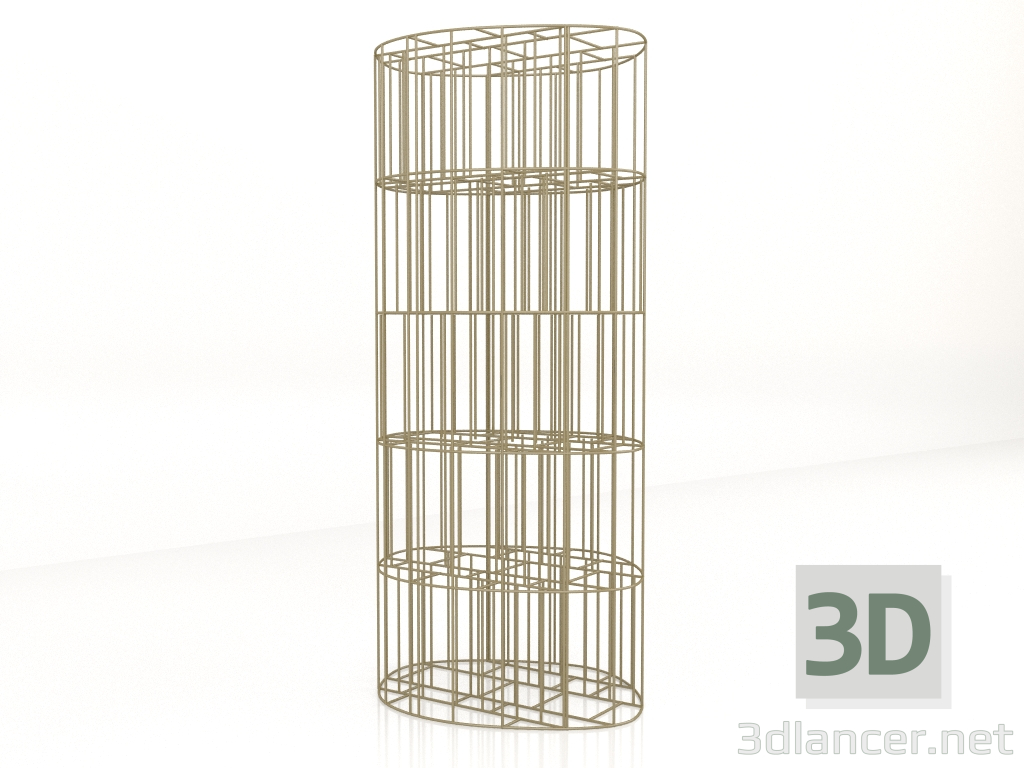 3d model Librería Golden Cage L90 - vista previa