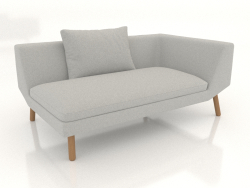 End sofa module 156 with armrest on the right (wooden legs)