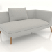 3d model End sofa module 156 with armrest on the right (wooden legs) - preview