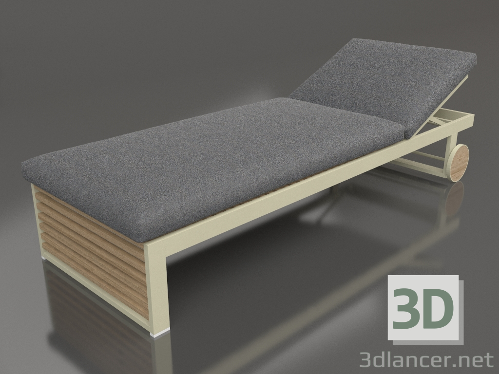 modello 3D Sdraio (Oro) - anteprima