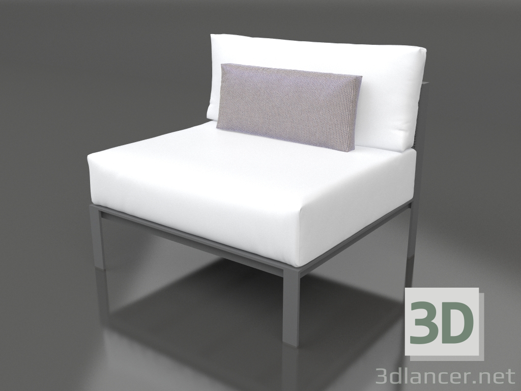 3D modeli Kanepe modülü 3. bölüm (Antrasit) - önizleme