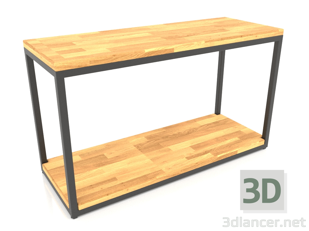 modello 3D Panca-panca a due livelli (PAVIMENTO IN LEGNO, 80x30x44) - anteprima