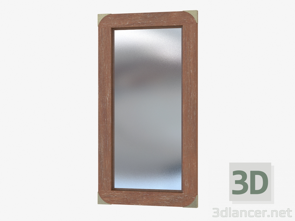 Modelo 3d Espelho vertical com decoração - preview