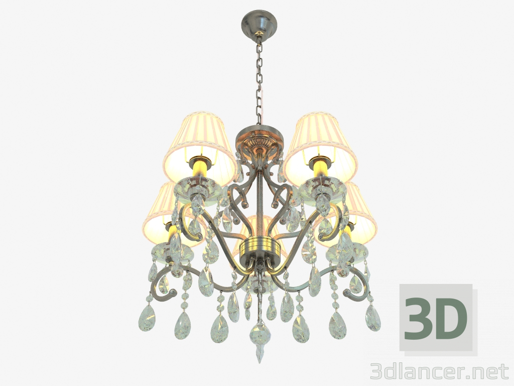 modello 3D Lampadario ESTELLE (ARM016-05-R) - anteprima