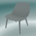 3d model Silla con base de madera Fibra (gris) - vista previa