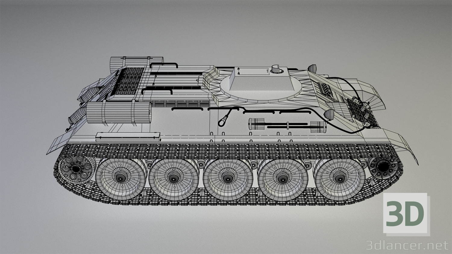 3d BREM T-34T (Option 2) model buy - render