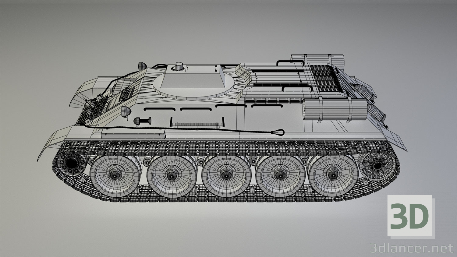 3d BREM T-34T (Option 2) model buy - render