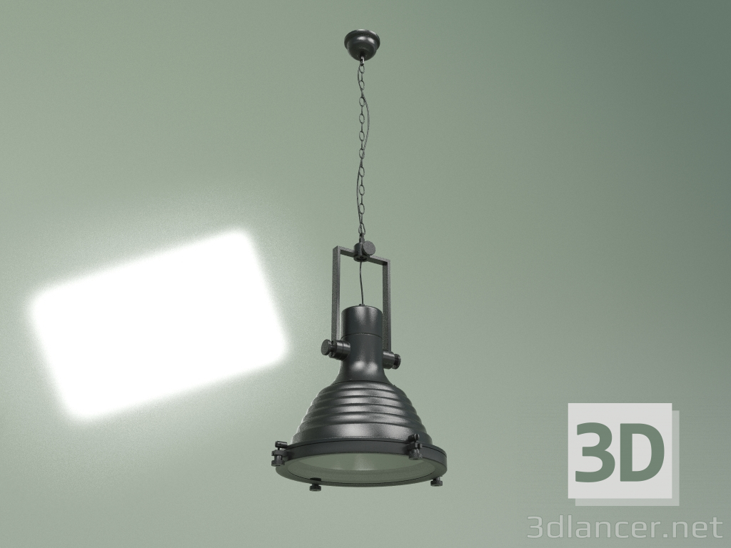 Modelo 3d Luminária pendente Engrenagem (preto-cinza) - preview