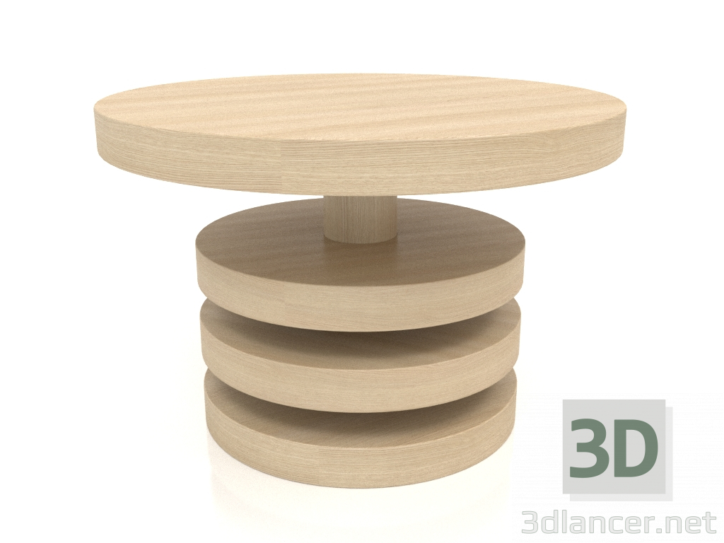 3d model Mesa de centro JT 04 (D=600x400, madera blanca) - vista previa