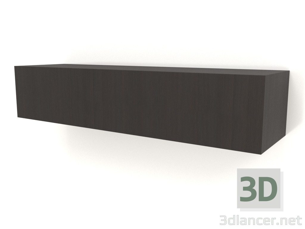 modello 3D Mensola pensile ST 06 (1 anta, 1200x315x250, legno marrone scuro) - anteprima