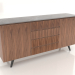 3D Modell Sideboard Nottingham (graue Keramik-Nussbaum) - Vorschau