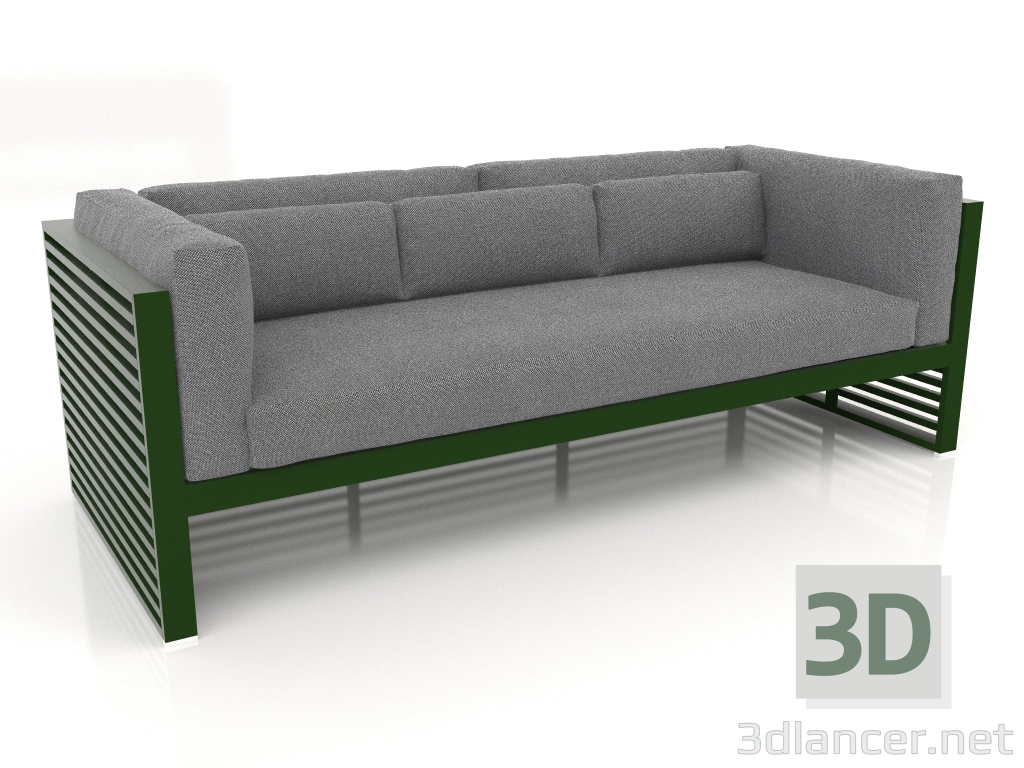 3d model 3-seater sofa (Bottle green) - preview