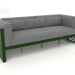 3d model 3-seater sofa (Bottle green) - preview