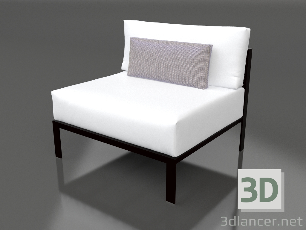 3d model Sofa module, section 3 (Black) - preview