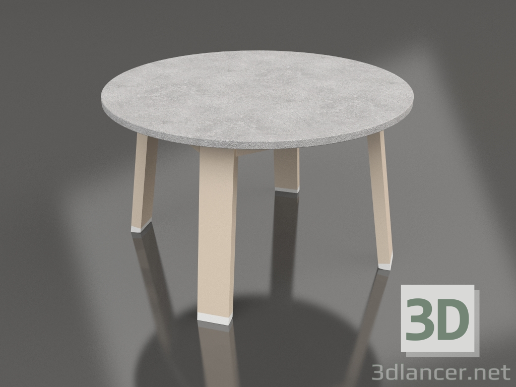 3D Modell Runder Beistelltisch (Sand, DEKTON) - Vorschau