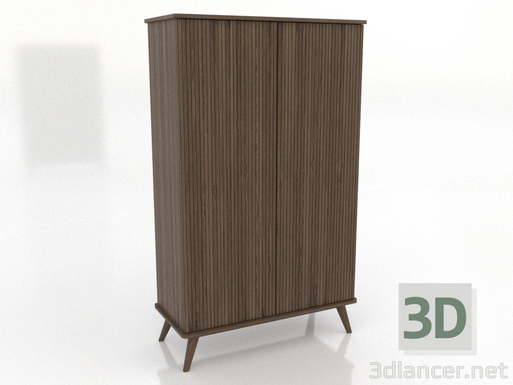3D Modell Schrank 4 1000x450x1650 mm (Esche hell Nussbaum) - Vorschau 3D Modell Schrank 4 1000x450x1650 mm (Esche hell Nussbaum) - Vorschau