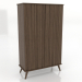 3D Modell Schrank 4 1000x450x1650 mm (Esche hell Nussbaum) - Vorschau
