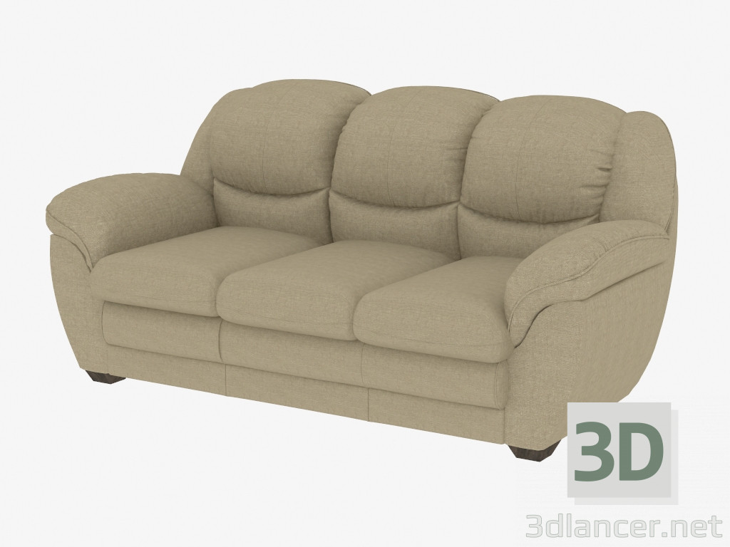 modello 3D Divano tripla (dx3) - anteprima