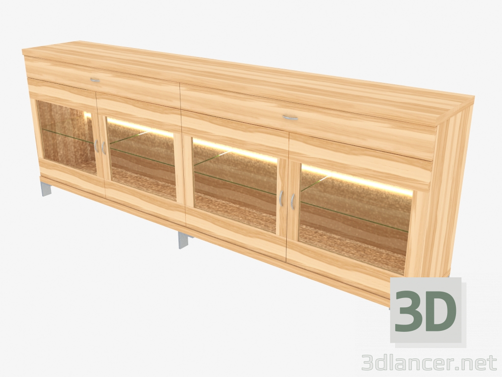 3d model Buffet de cuatro secciones (150-48-2) - vista previa