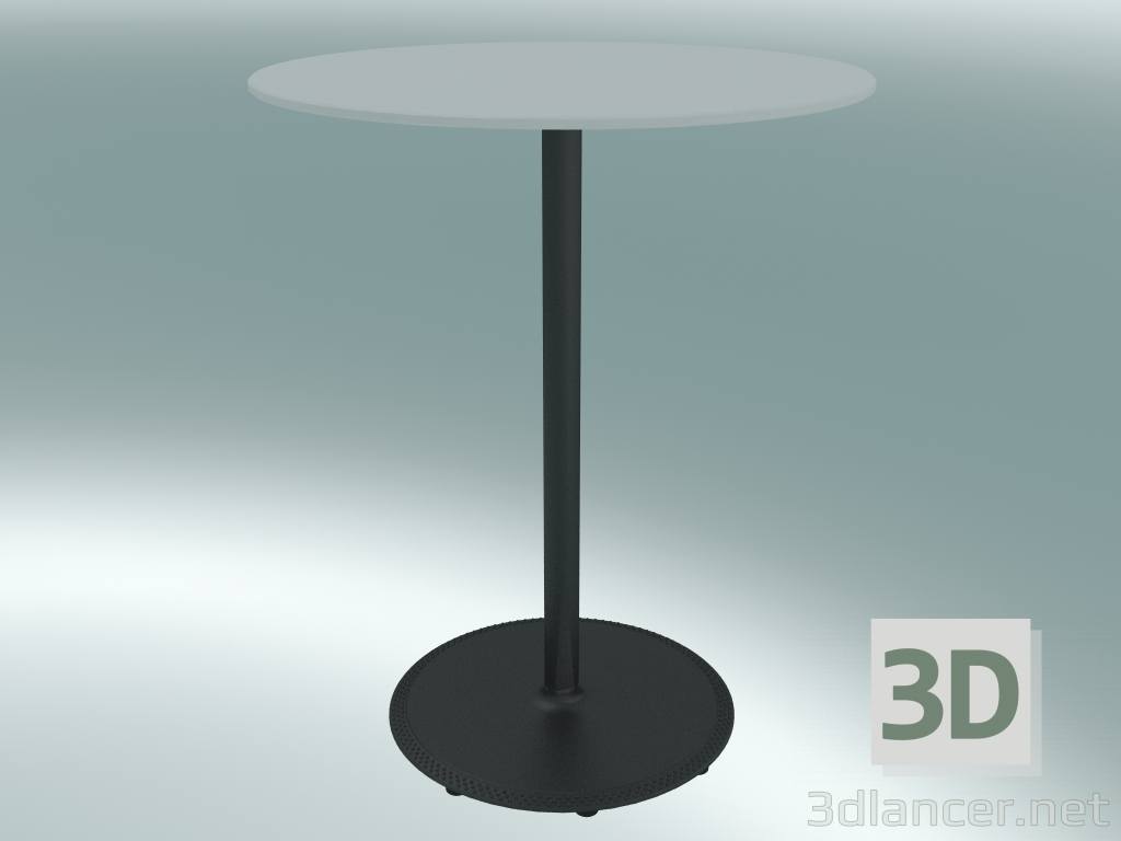 Modelo 3d Mesa BON (9380-01 (⌀ 60cm), A 74cm, HPL branco, ferro fundido preto) - preview