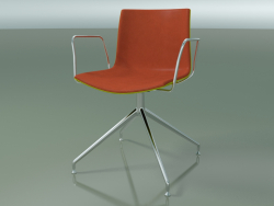 Chair 0470 (swivel, with armrests, with front trim, LU1, PO00118)