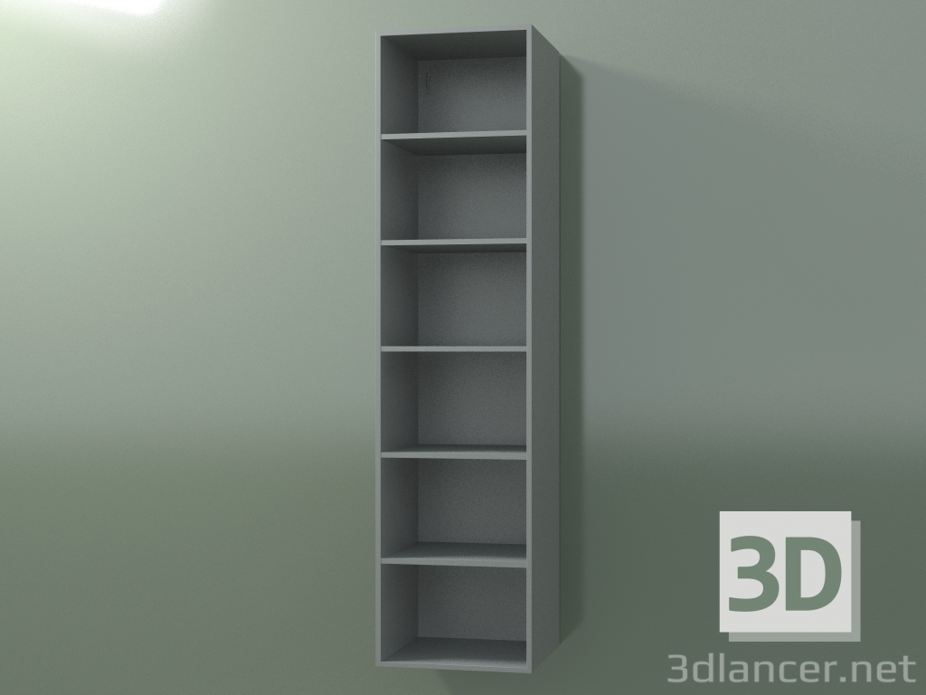 3d model Armario alto de pared (8DUBED01, Silver Grey C35, L 36, P 36, H 144 cm) - vista previa