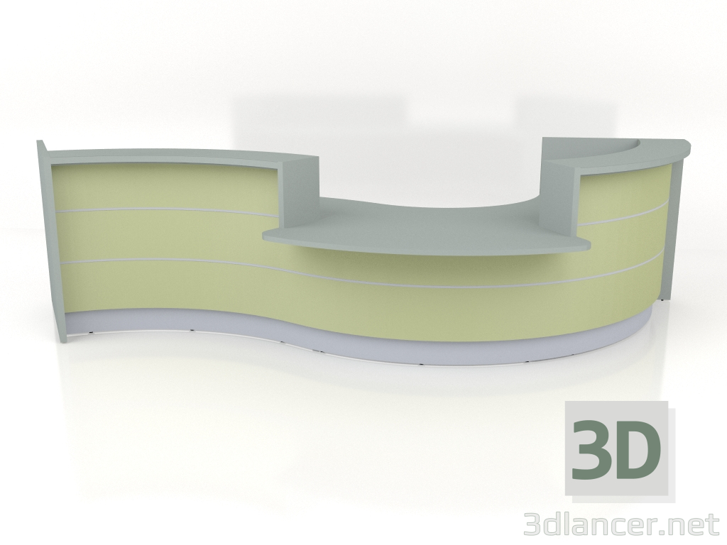 modello 3D Banco reception Valde LAV35L (4195x1835) - anteprima