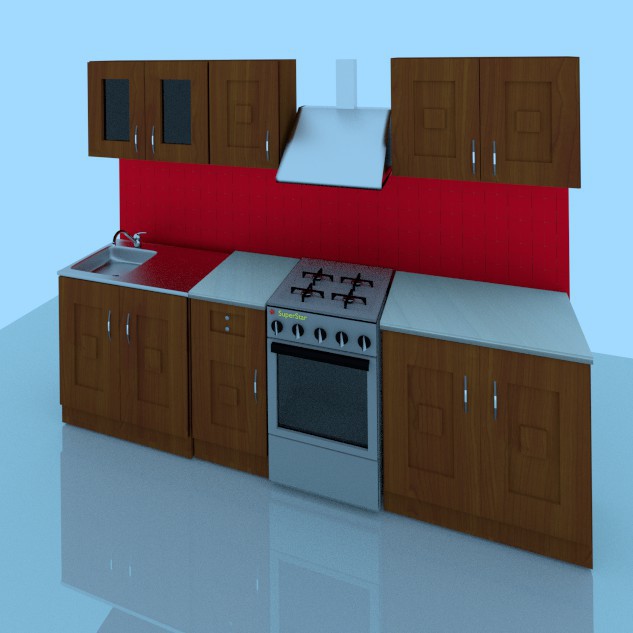 modello 3D Cucina - anteprima