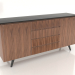 modello 3D Credenza Nottingham (noce scuro) - anteprima