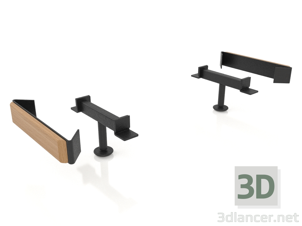 Modelo 3d Um conjunto de conexões lineares L3 - preview