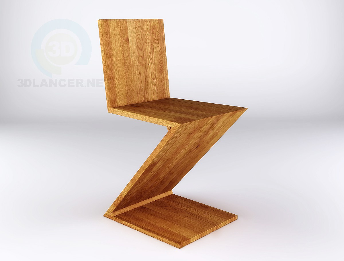 3d model Zig Zag silla - vista previa