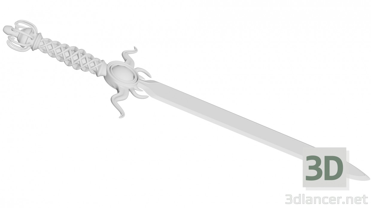 Modelo 3d Espada medieval - preview