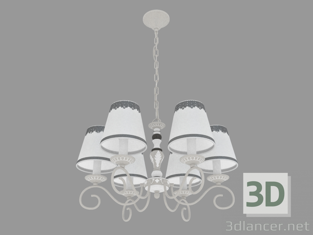 modello 3D Lampadario BOUQUET (ARM023-06-S) - anteprima