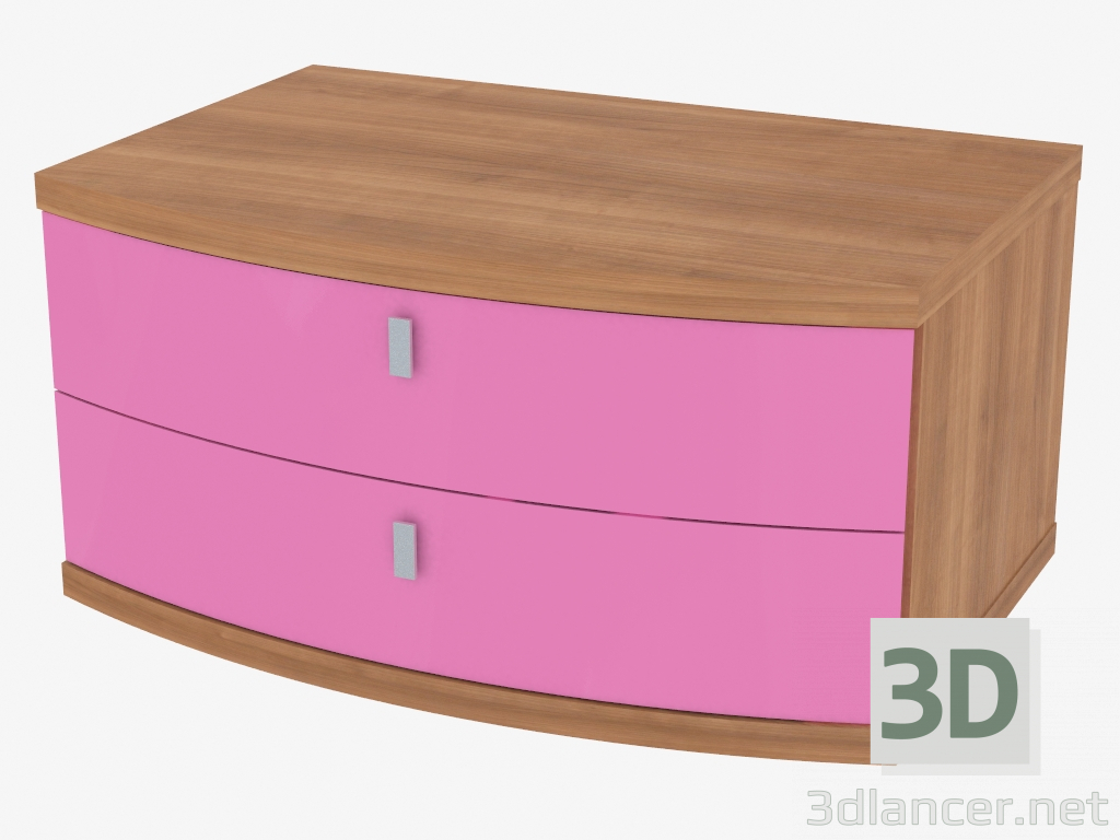 3d model Nightstand with two drawers - preview