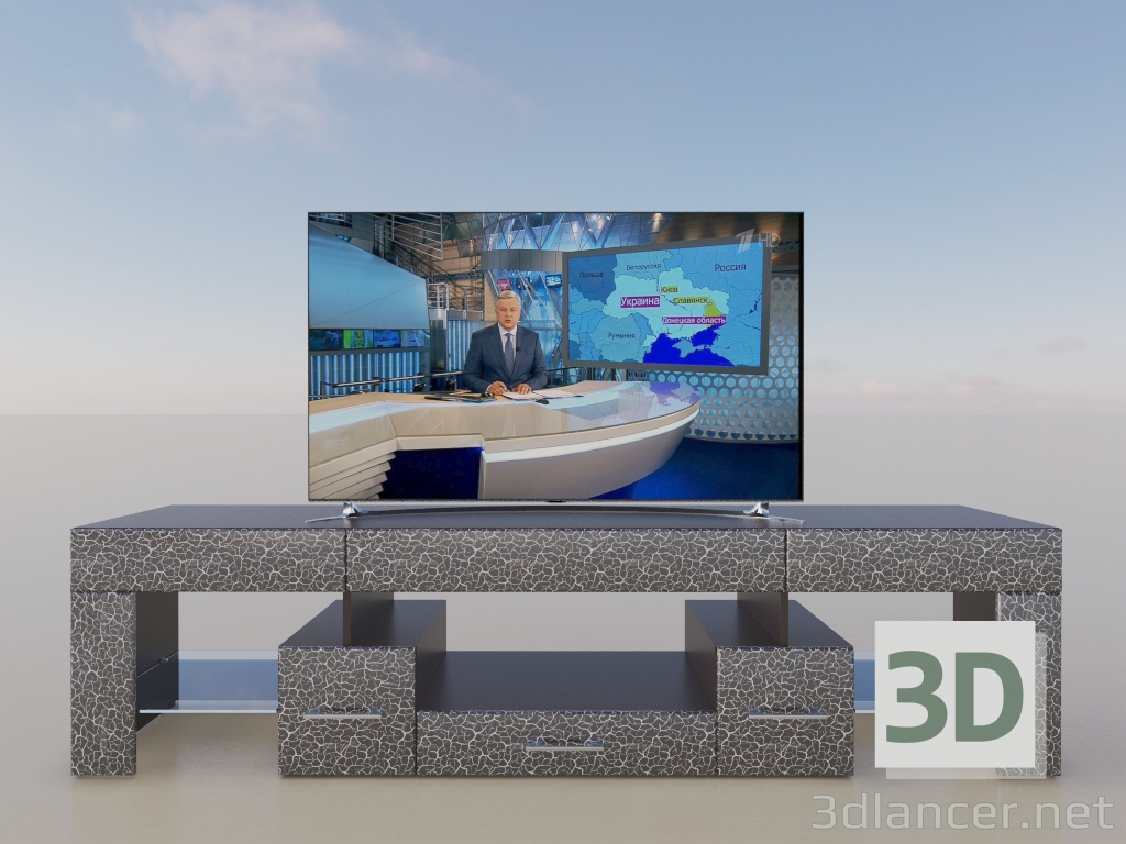 3D TV standı (konsol) modeli satın - render