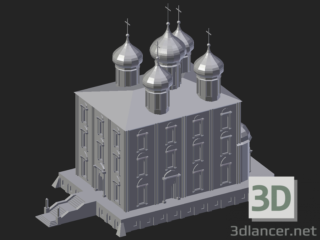 3d model Ryazan. Catedral de la Asunción - vista previa