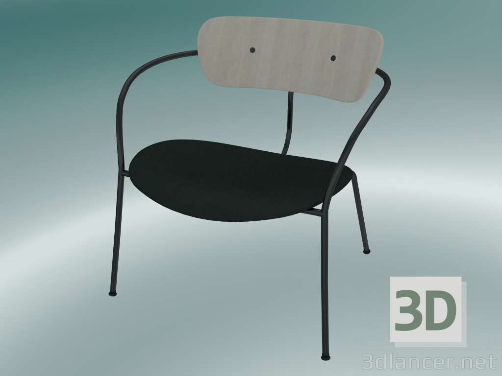 3D Modell Stuhlpavillon (AV6, H 70 cm, 65 x 69 cm, lackierte Eiche, Velvet 1 Forest) - Vorschau