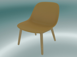 Silla de descanso con base de madera Fibra (Ocre, Roble)