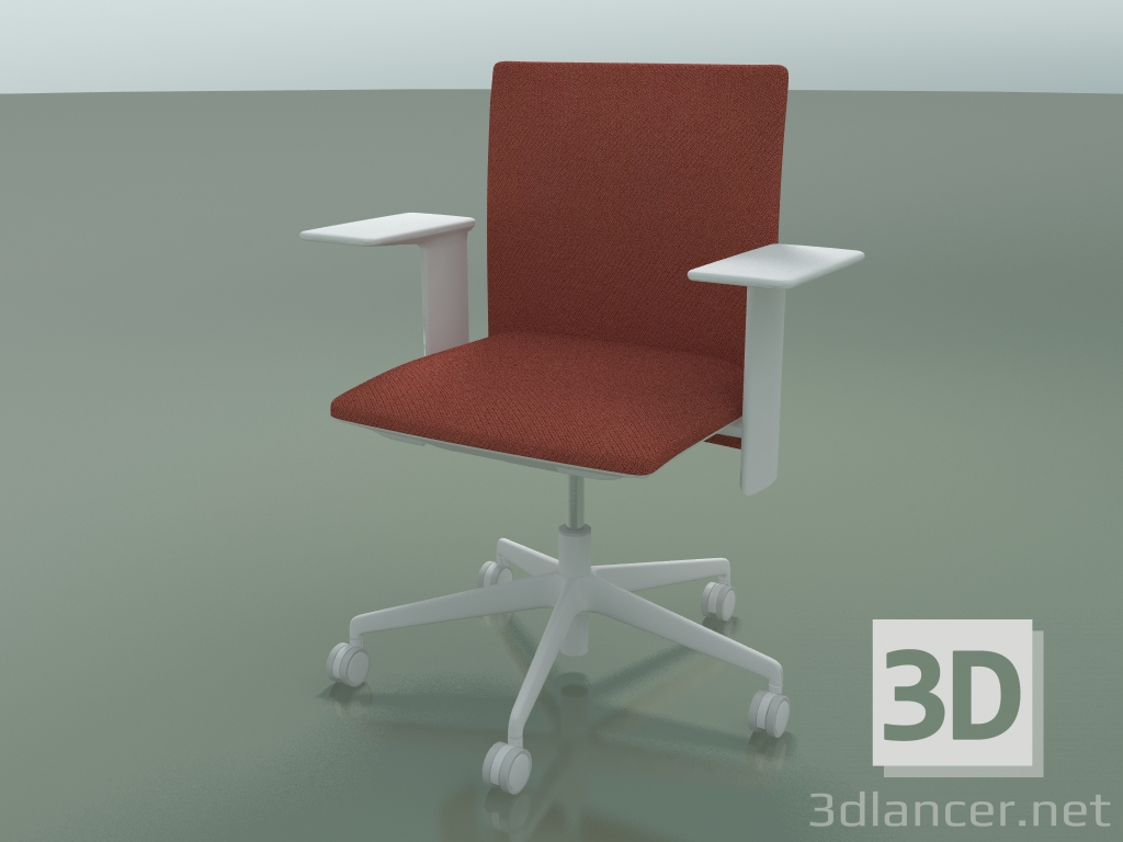 3d model Low back chair 6501 (5 castors, with removable padding, adjustable 3D armrest XL, V12) - preview