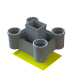 3d model Flower pot 5 in 1, stylized as a castle - preview