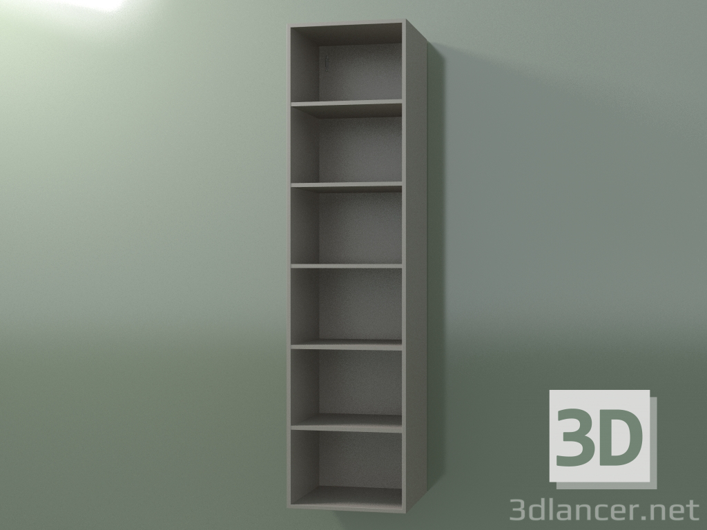 modello 3D Mobile alto Wall (8DUBED01, Clay C37, L 36, P 36, H 144 cm) - anteprima