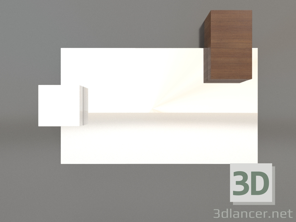 Modelo 3d Espelho ZL 07 (817x568, madeira marrom claro, branco) - preview