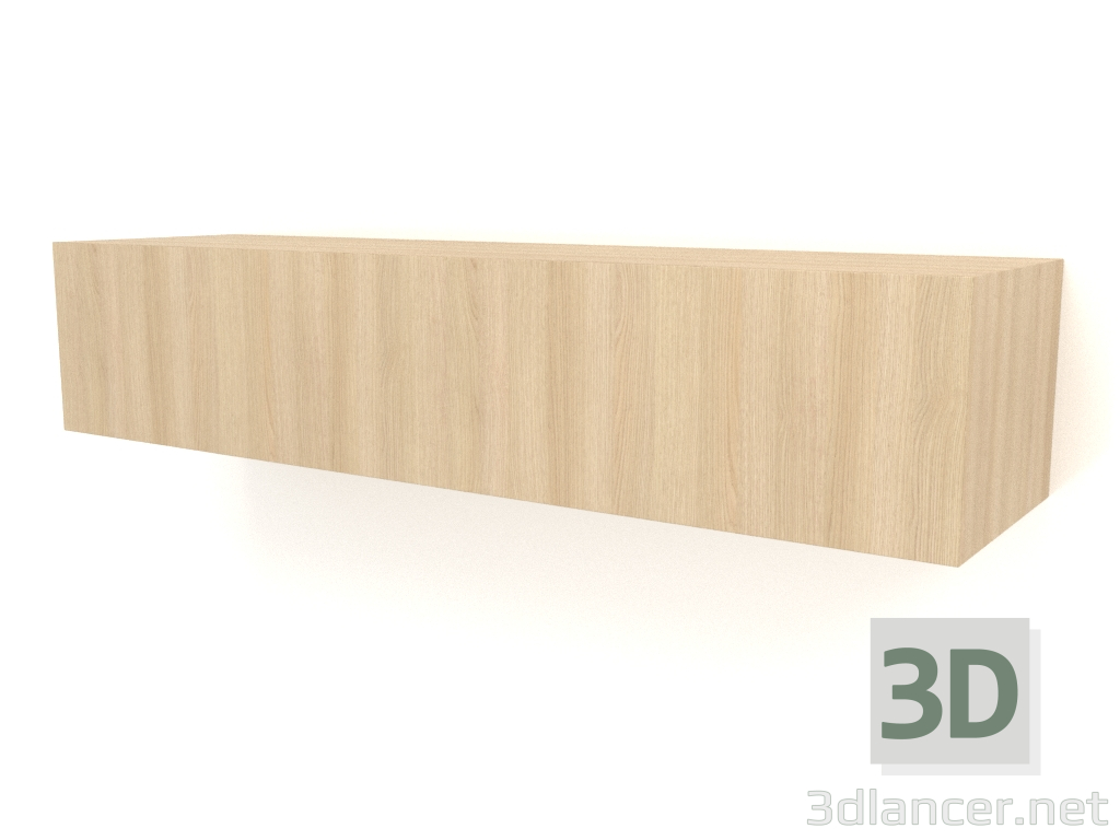 Modelo 3d Prateleira suspensa ST 06 (1 porta, 1200x315x250, madeira branca) - preview