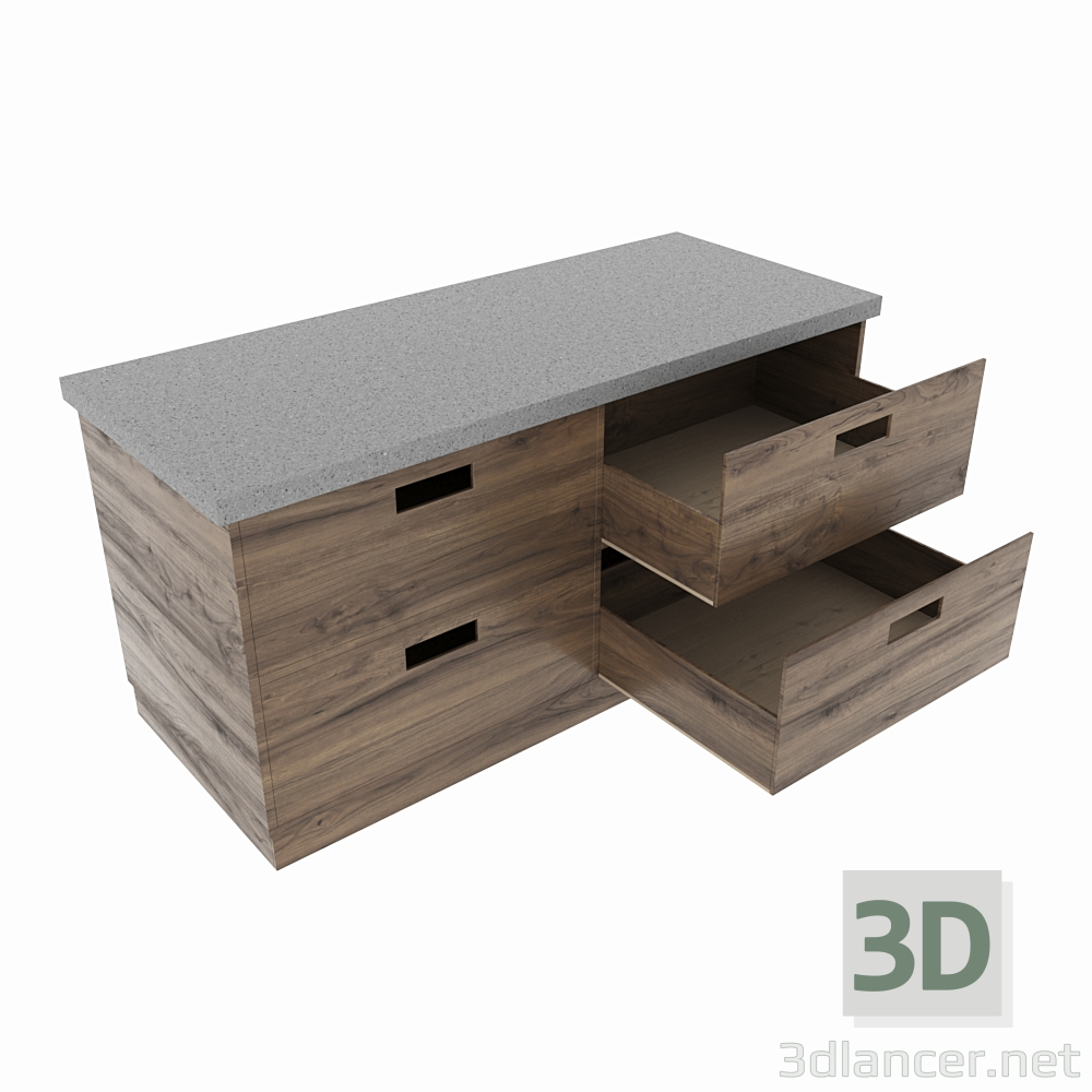 3d Commode model buy - render