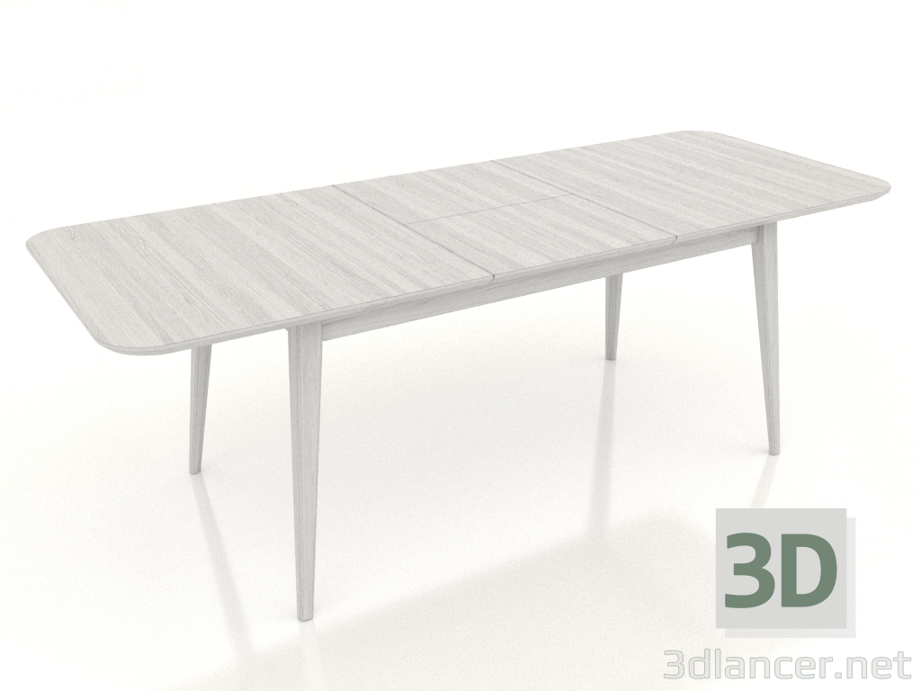 3d model Dining table 2100x800 mm (white RAL 9010) - preview