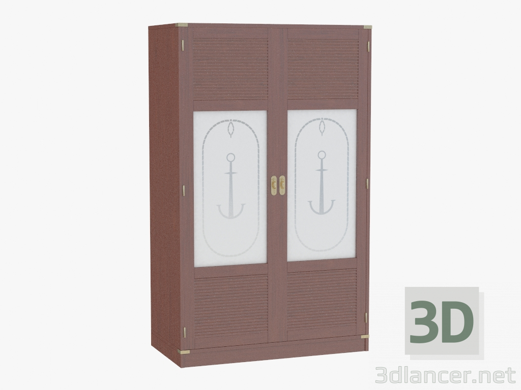 3d model Armario de dos puertas en estilo barco - vista previa