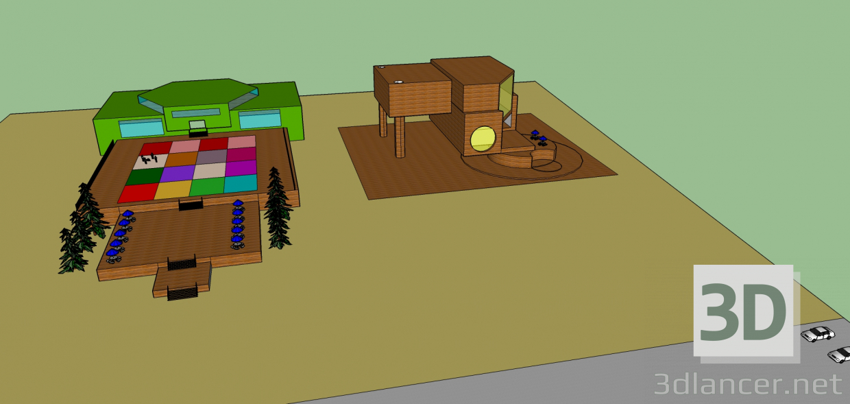 3d model Technopark - vista previa