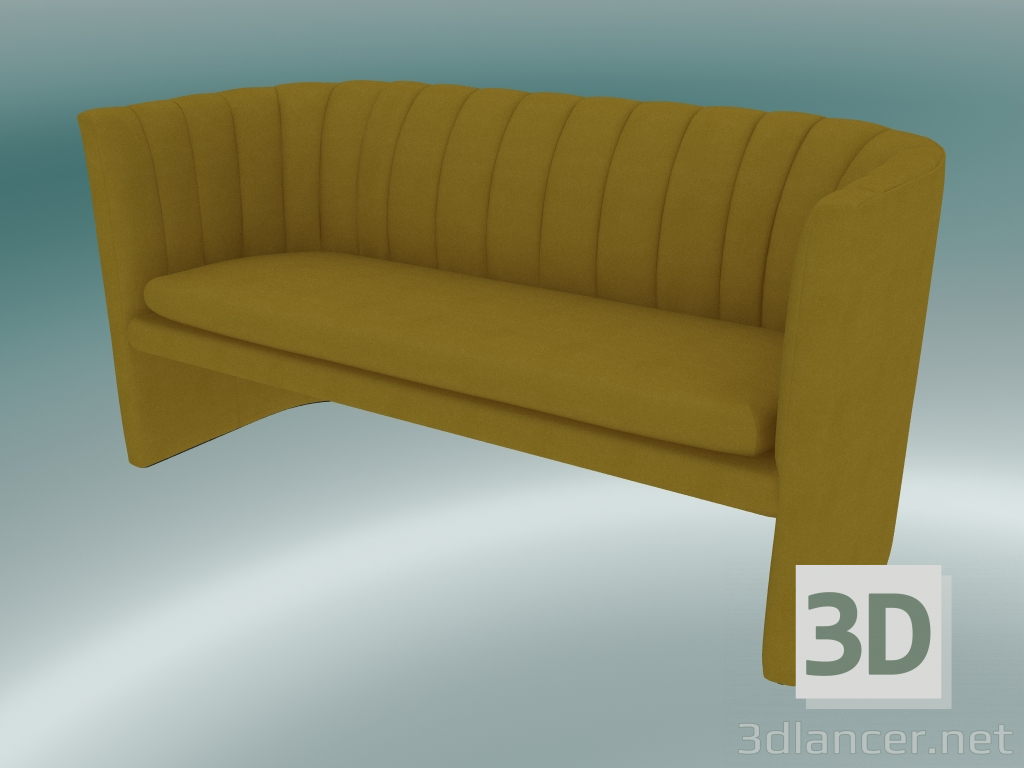 3d model Sofá doble mocasín (SC25, H 75cm, 150x65cm, Velvet 6 Dandelion) - vista previa