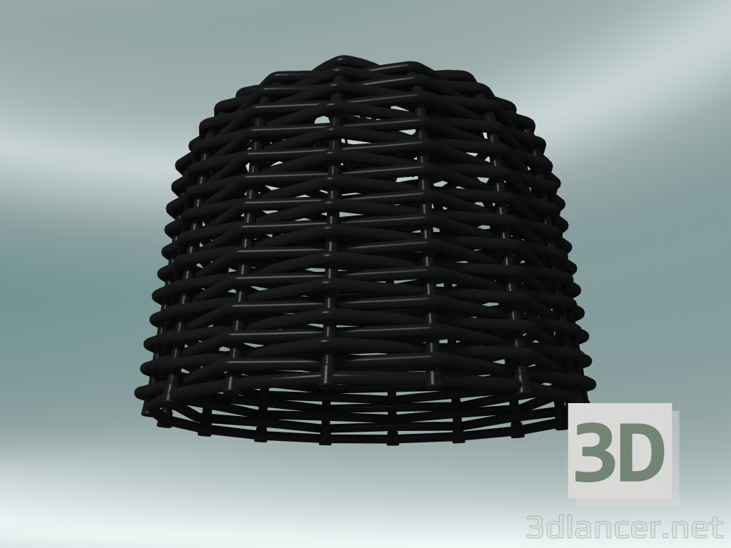 3d model Lámpara colgante (96, tejido negro) - vista previa