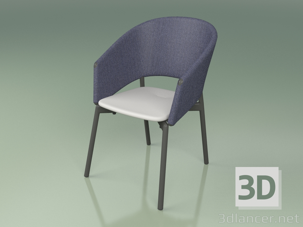 3D modeli Comfort koltuk 022 (Metal Duman, Mavi, Poliüretan Reçine Gri) - önizleme